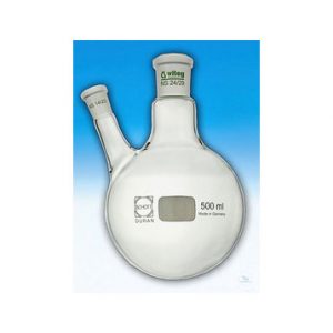 Matraz esférico, con 2 bocas esmeriladas, boca lateral en ángulo 20º, WITEG®