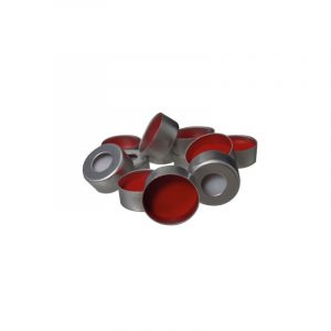 Cápsula de aluminio 11 mm con septum de silicona/PTFE, Metria