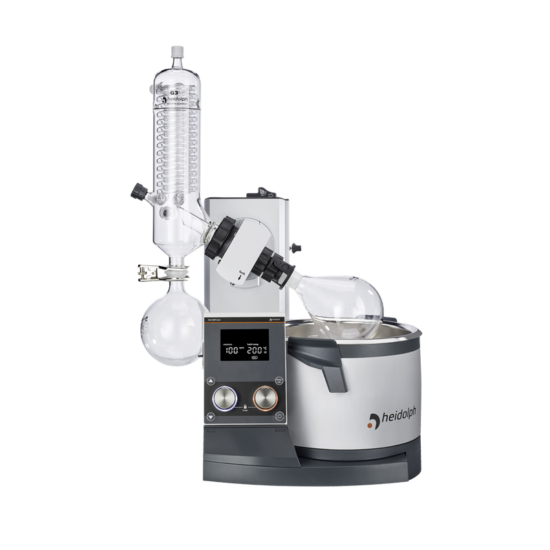 Rotavapor vertical Hei-VAP Core, con elevador motorizado y juego de vidrio G3 vertical, Heidolph