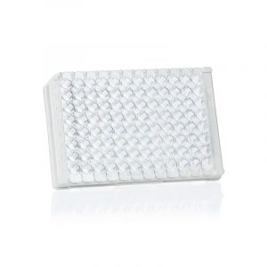 Placa de tiras 96 pocillos (12 x F8), PS, pureGrade™, medium binding, transparente, fondo F, CERTIFIED LIFE SCIENCE QUALITY, BRAND®